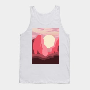 Pink Rocky Mountains Tank Top